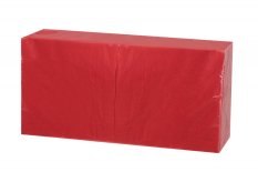 Obrúsok červený 33x33cm 2vr 1/4 skladanie 100% celulóza 250ks