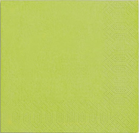 Servietten limette grün 24x24cm 2-lagig 1/4-Falz 100% Zellstoff 250 Stk