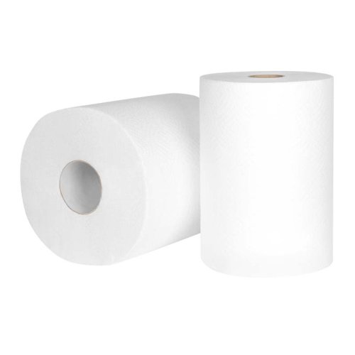 Papírový ručník role s vnějším odvíjením 2-vr bez perforace 100m 100% celulóza bílá Ø 150mm [6 ks]