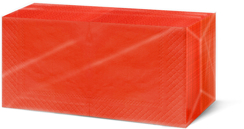 Servietten rot 24x24cm 2-lagig 1/4-Falz 100% Zellstoff 250 Stk.