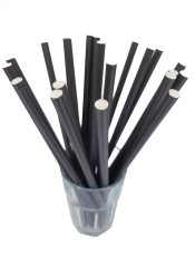 STANDARD Papírová brčka JUMBO 8x250mm černá 100ks