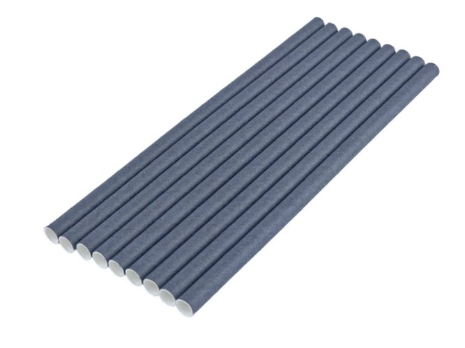 PAPIER CLASSIC TRINKHALME 3-lagige 6x200mm schwarz 100 St.