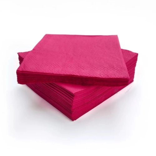 Servietten dunkel pink 33x33cm 2-lagig 1/4-Falz 100% Zellstoff 250 Stk.