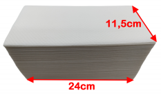 Papírové ručníky skládané ZZ 2-vrstvé 24x21cm bílé 100% celulóza 144ks