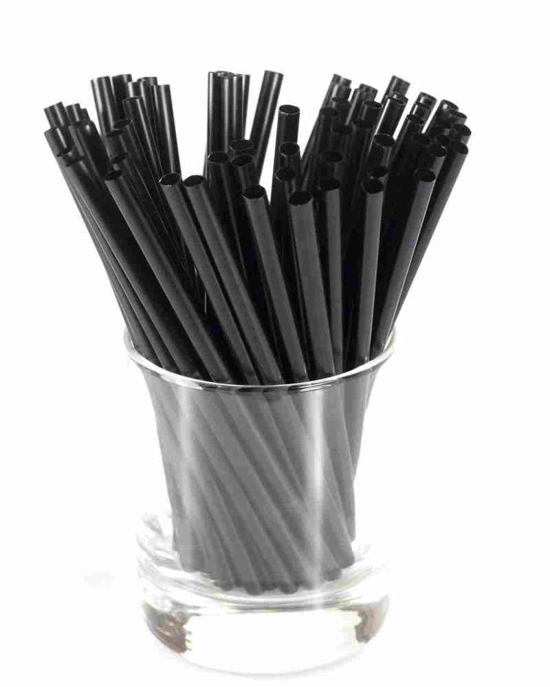 MEHRWEG RETRO Trinkhalme 5x250mm schwarz