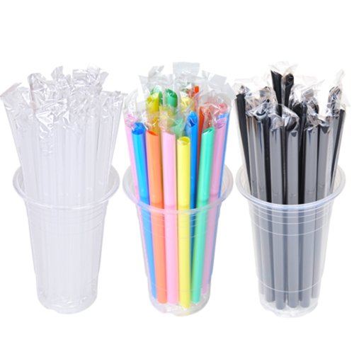 BUBBLE TEA Trinkhalme 12x230mm transparent 250 St. MEHRWEG