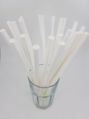 STANDARD Papírová brčka JUMBO 8x250mm bílá 100ks
