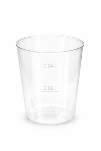 Schnapsglas Schnapsbecher Glasklar (PS) für Shots 2cl/4cl EINWEG [50 Stk]