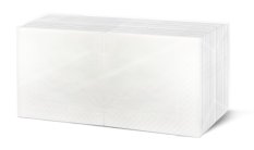 Obrúsok biela 30x30cm 1vr 1/4 skladanie 100% celulóza 100ks