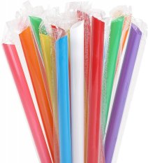 BUBBLE TEA slamky 12x210mm mix 100ks (opakovane použiteľné)