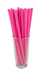 EXTRA silná papírová brčka JUMBO 8x250mm růžová 100ks