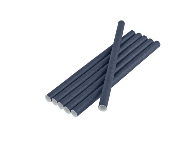 EXTRA silná papírová brčka JUMBO 8x145mm černá 100ks