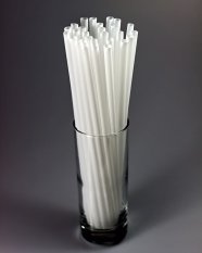 JUMBO brčka 8x255mm bílá 150ks (znovu použitelná)