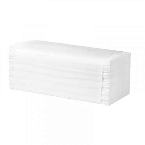 Papierový uterák ZZ skladaný 1-vrstvové 25x23cm biela 100% celulóza 200ks