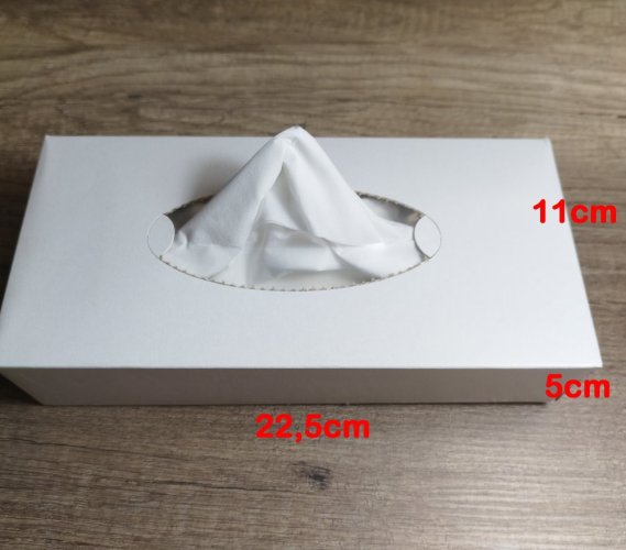 Kosmetické kapesníčky v boxu 2-vrstvé 190x200mm bílá 100ks