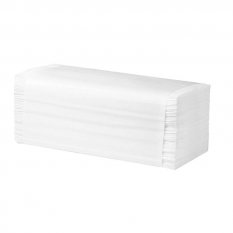 Papírové ručníky skládané ZZ 1-vrstvé 25x23cm bílé 100% celulóza 200ks