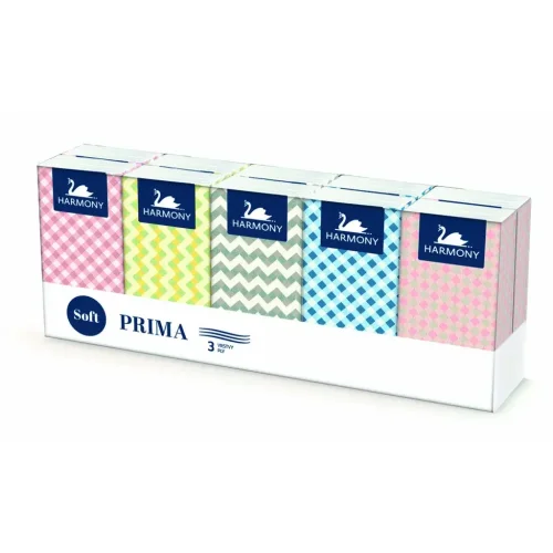 Papírové kapesníčky extra soft 3-vrstvé 210x210mm bílá 10x10ks