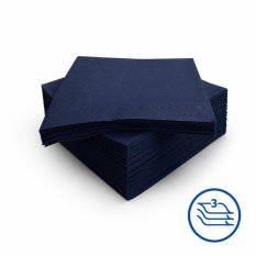 Ubrousky tmavě modré 33x33cm 3vr sklad 1/4 100% celulóza 250ks