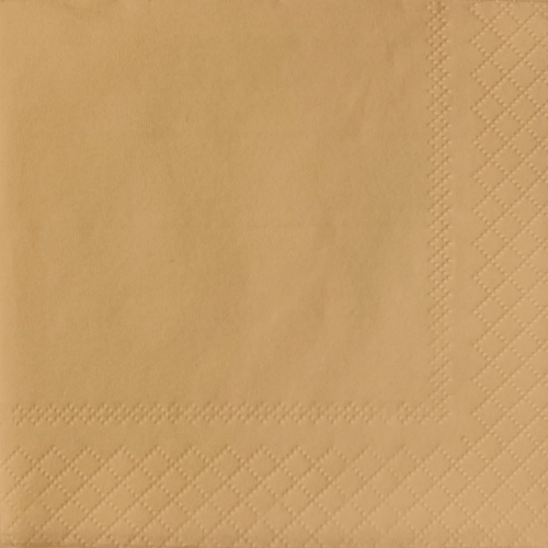 Obrúsok hnědý natur 24x24cm 2vr 1/4 skladanie 100% celulóza 400ks
