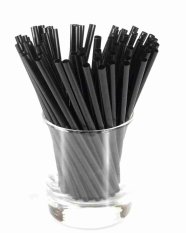 RETRO brčka 5x250mm černá 500ks (znovu použitelná)