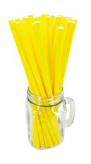EXTRA silná papírová brčka JUMBO 8x250mm žlutá 100ks