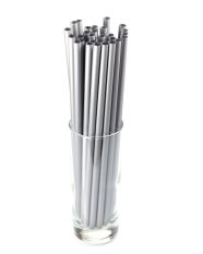 JUMBO brčka 8x255mm stříbrná 150ks (znovu použitelná)