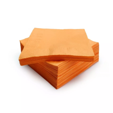 Obrúsok oranžový  33x33cm 2vr 1/4 skladanie 100% celulóza 250ks