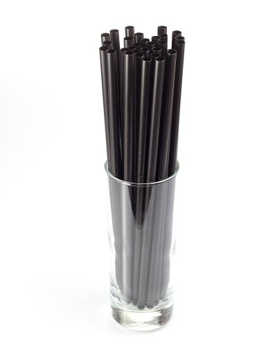 FLASCHEN Trinkhalme 6,5x280mm schwarz 250 St. MEHRWEG