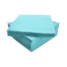 Servietten hell blau 33x33cm 2-lagig 1/4-Falz 100% Zellstoff 250 Stk.