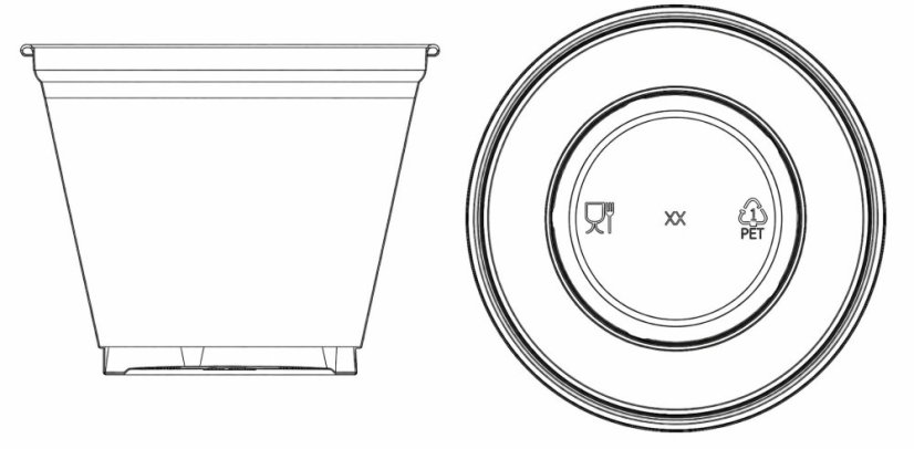 Kelímek PET transparentní ryska 250ml Ø95 50ks/bal