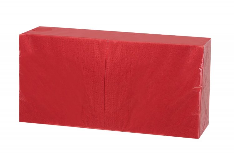 Servietten rot 33x33cm 2-lagig 1/4-Falz 100% Zellstoff 250 Stk.